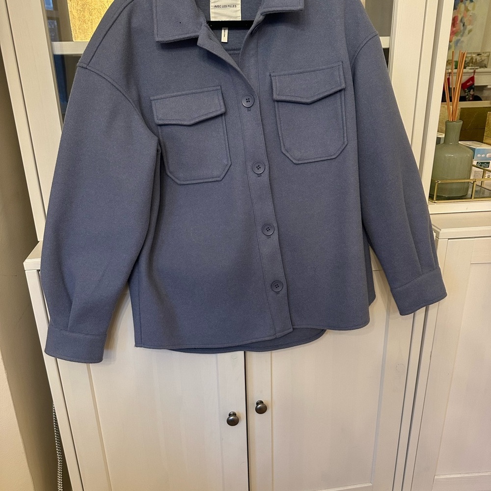 Blue Button-Up Jacket - image 3